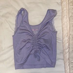 WOMENS GOING OUT TANK TOP WITH SINCH AND LACE DETAIL sz o/s